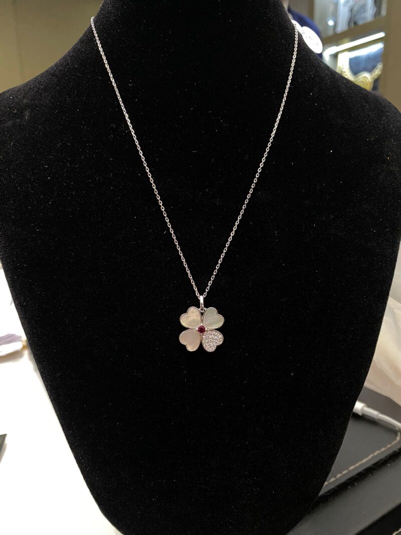 CADENA+MEDALLA DE FLOR EN PLATA 925