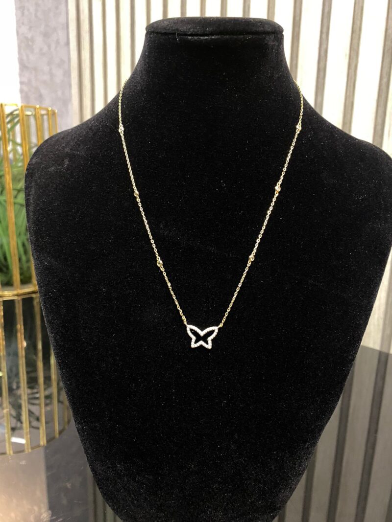 CADENA+MEDALLA DE MARIPOSA EN PLATA 925
