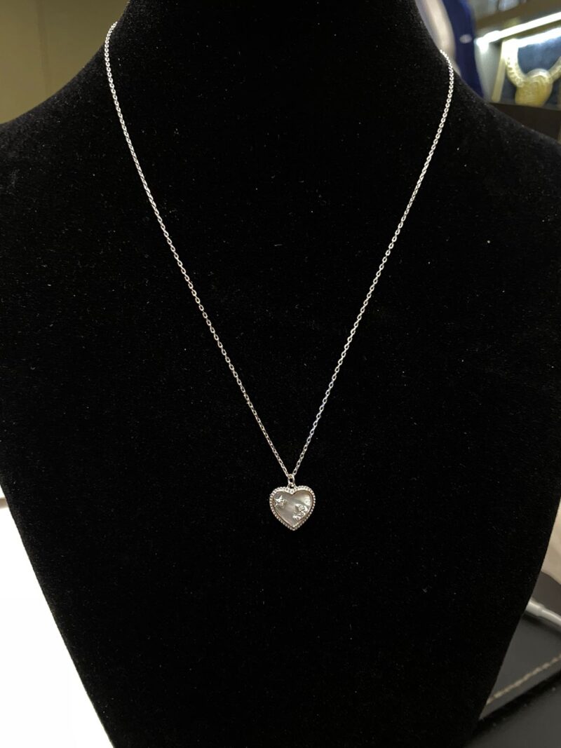 CADENA+MEDALLA DE CORAZON EN PLATA 925