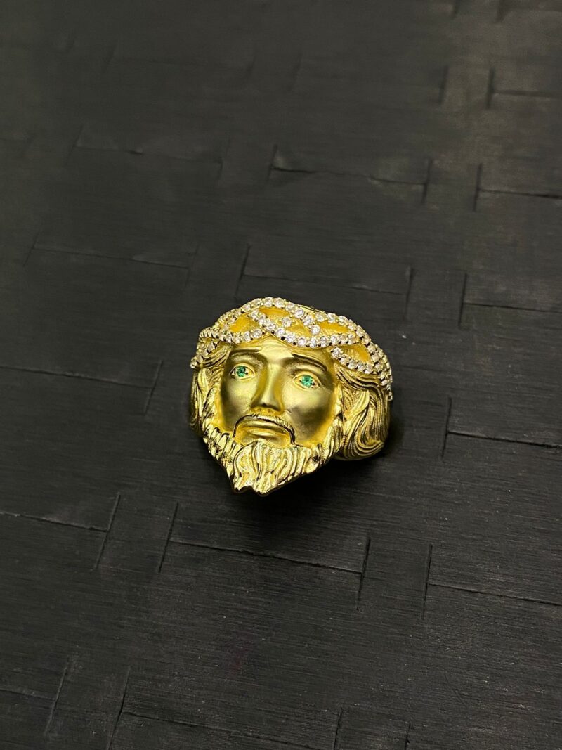 ANILLO DE CARA DE CRISTO EN PLATA 925