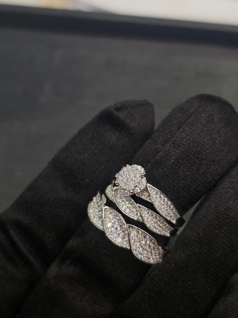 TRIO DE ANILLOS EN PLATA 925