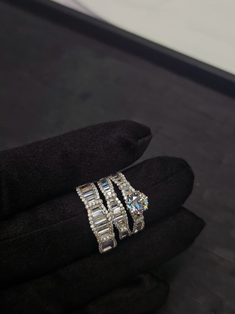 TRIO DE ANILLOS EN PLATA 925