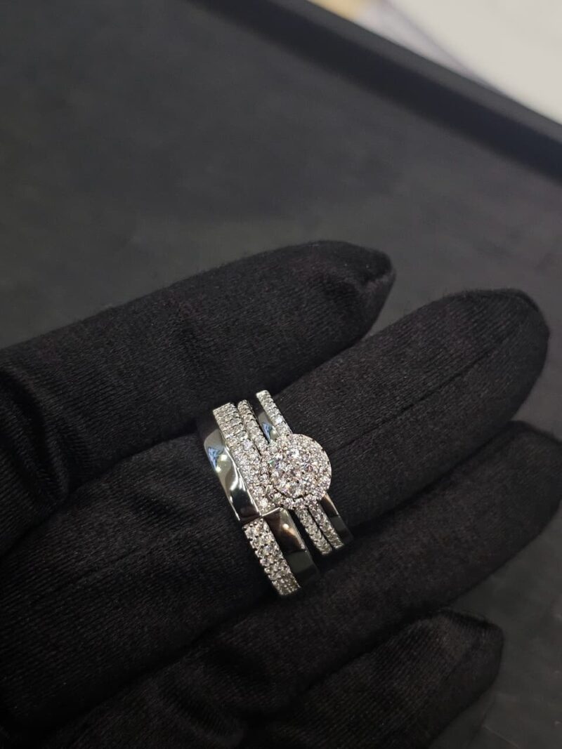 TRIO DE ANILLOS EN PLATA 925
