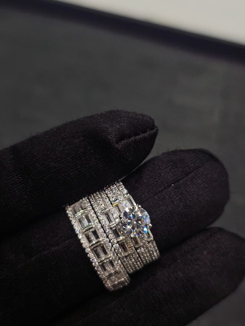 TRIO DE ANILLOS EN PLATA 925