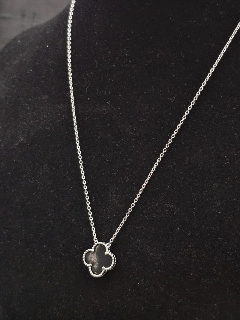 CADENA+MEDALLA DE TREBOL EN PLATA 925