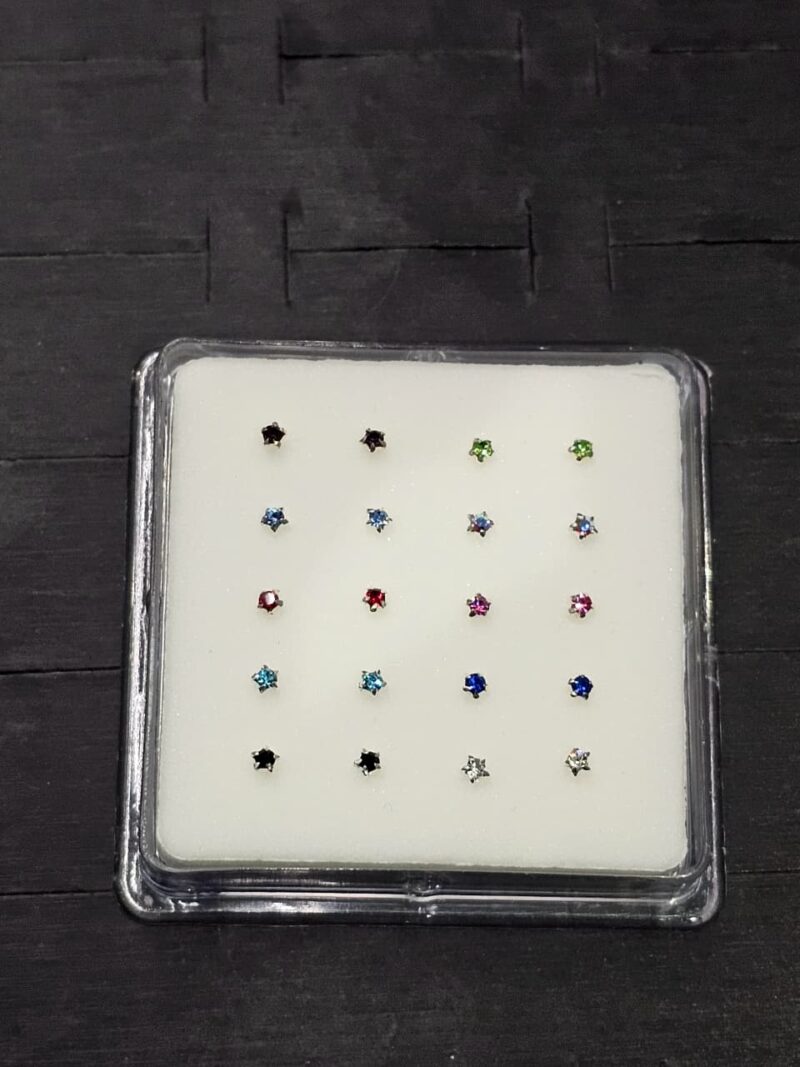 PIRCING DE LA NARIZ CON PIEDRA EN PLATA 925